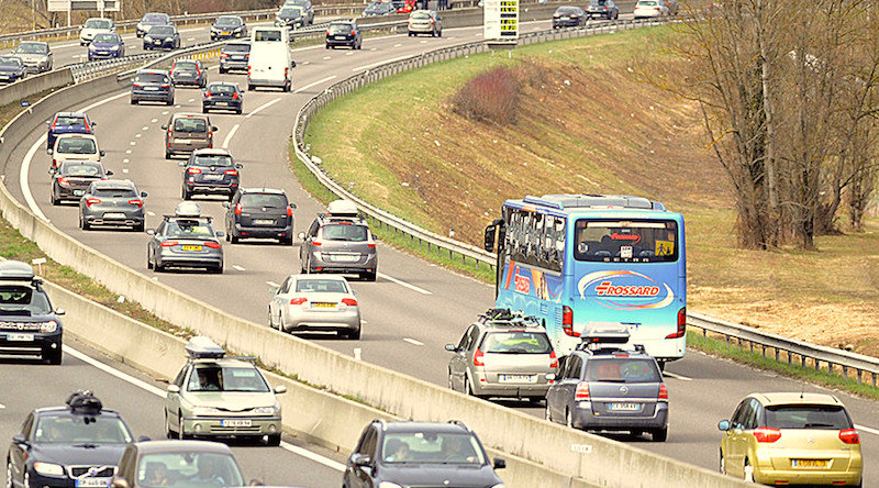 bus and traffic