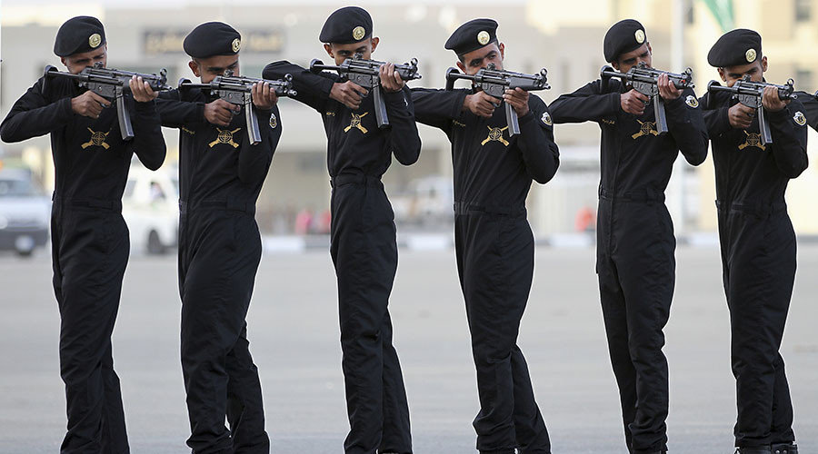 Members of the Saudi police force