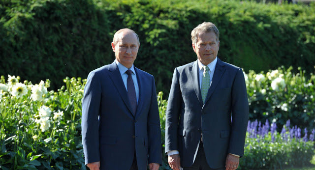 Click to enlarge Vladimir Putin with Sauli Niinistö