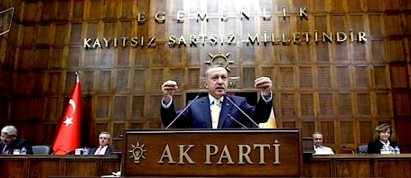 Click to enlarge Erdogan in parliament