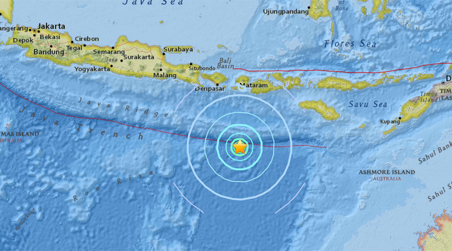 Lombok earthquake map