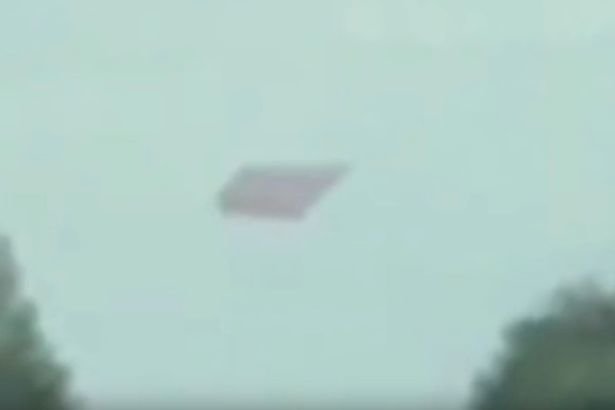 The diamond-shaped craft baffled those who filmed it above Melbourne 
