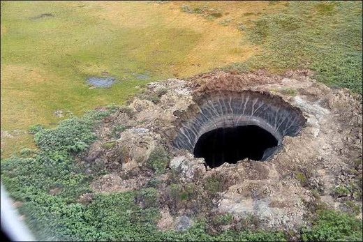 crater hole in Siberia