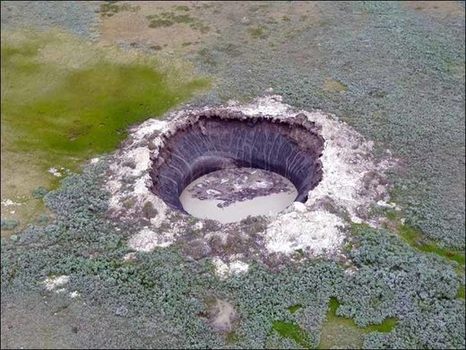 crater hole in Siberia