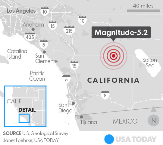 Click to enlarge Earthquake Map