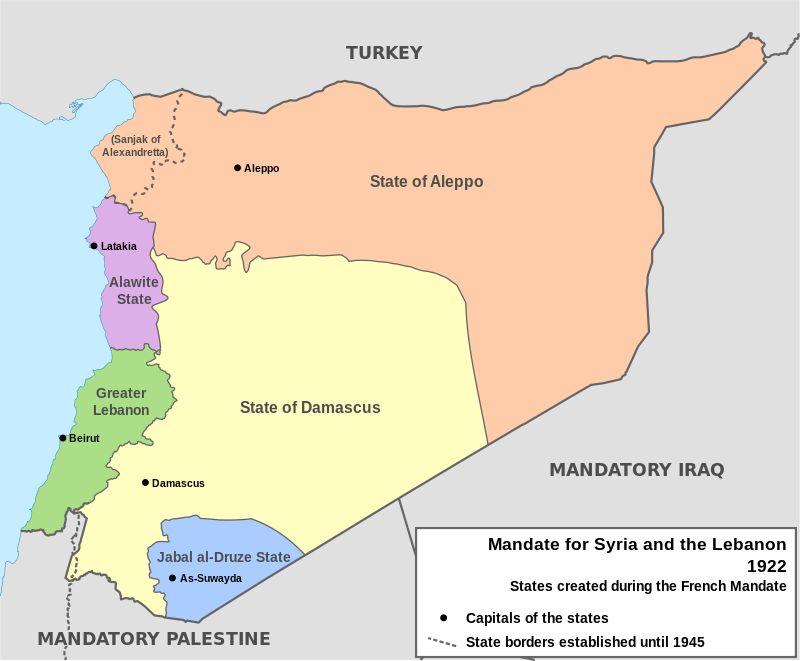 Click to enlarge French Mandate map