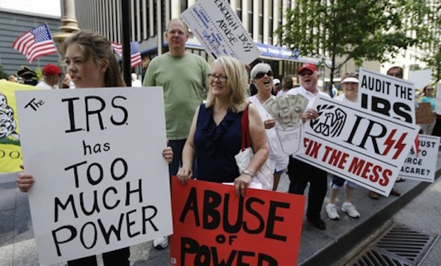 Click to enlarge IRS protesters