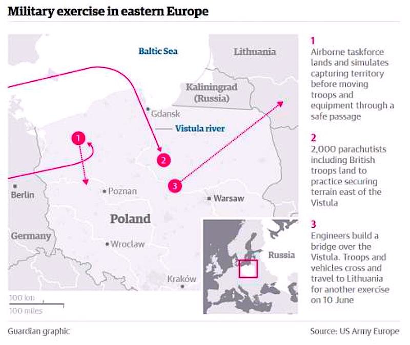 Military exercise map