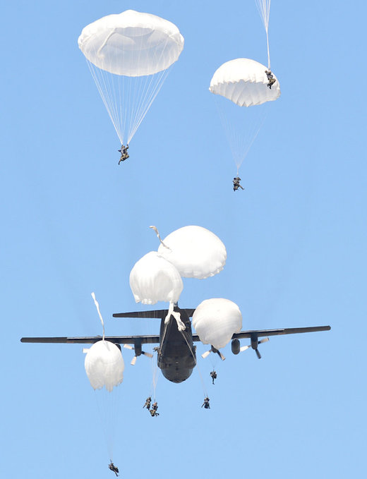 paratroopers drop