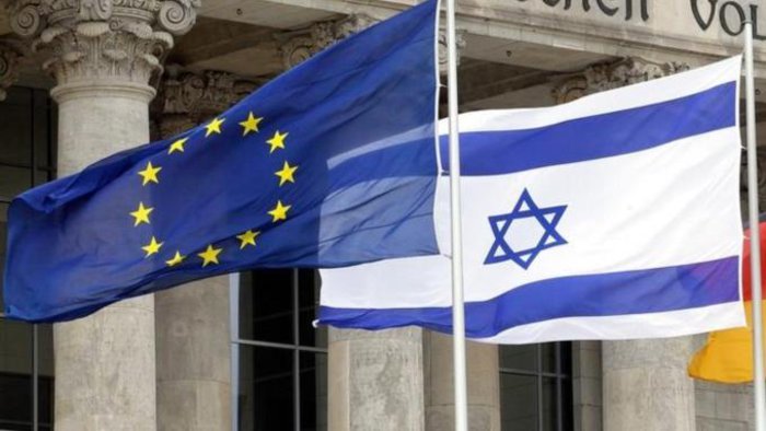 EU Israel flags