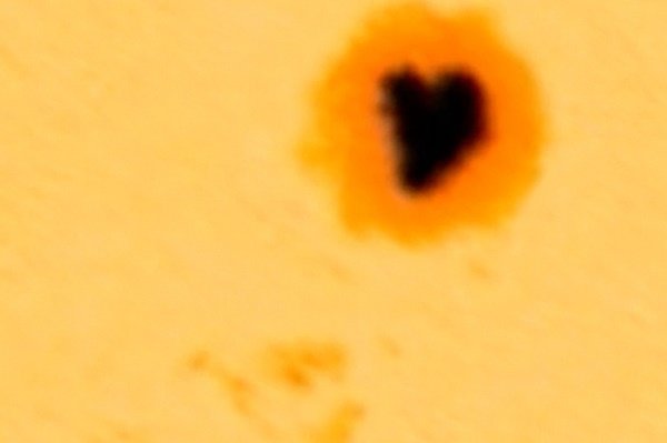 heart-shaped sunspot