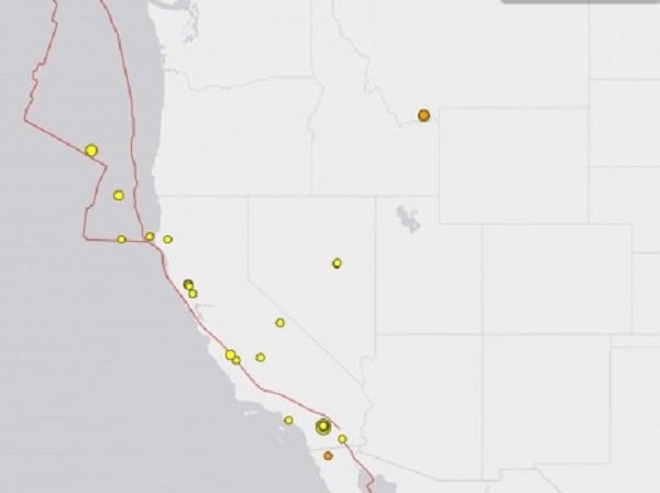 earthquake map