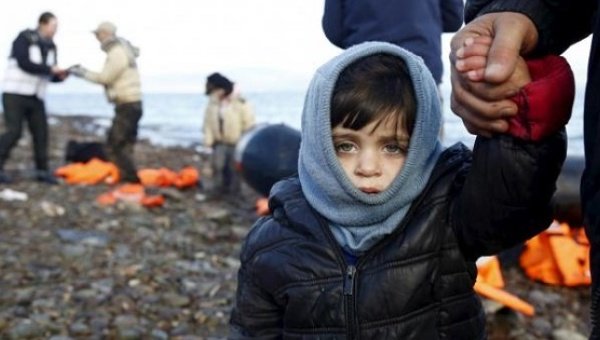 Click to enlarge child refugee