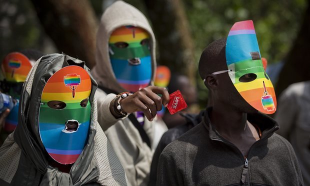 Gay rights protesters