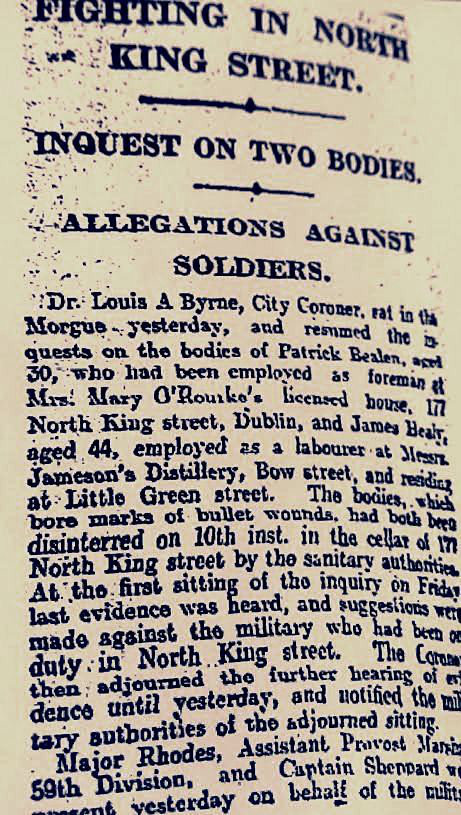 North King Street massacre, Ireland, 1916