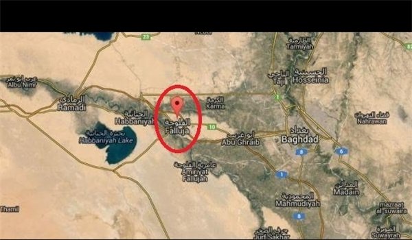 Map of Fallujah, Iraq