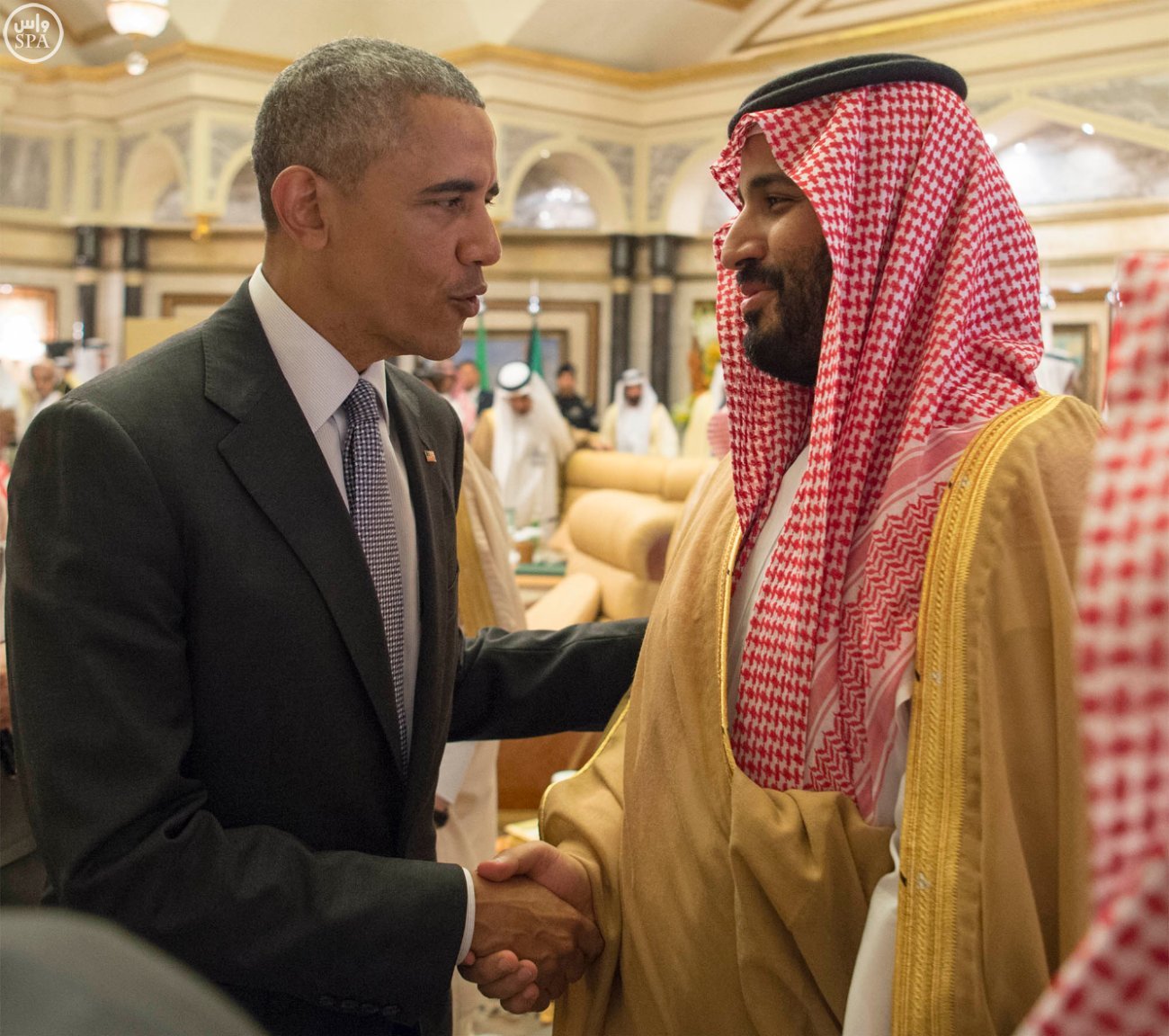 Deputy Crown Prince Mohammed bin Salman with U.S. President Barack Obama