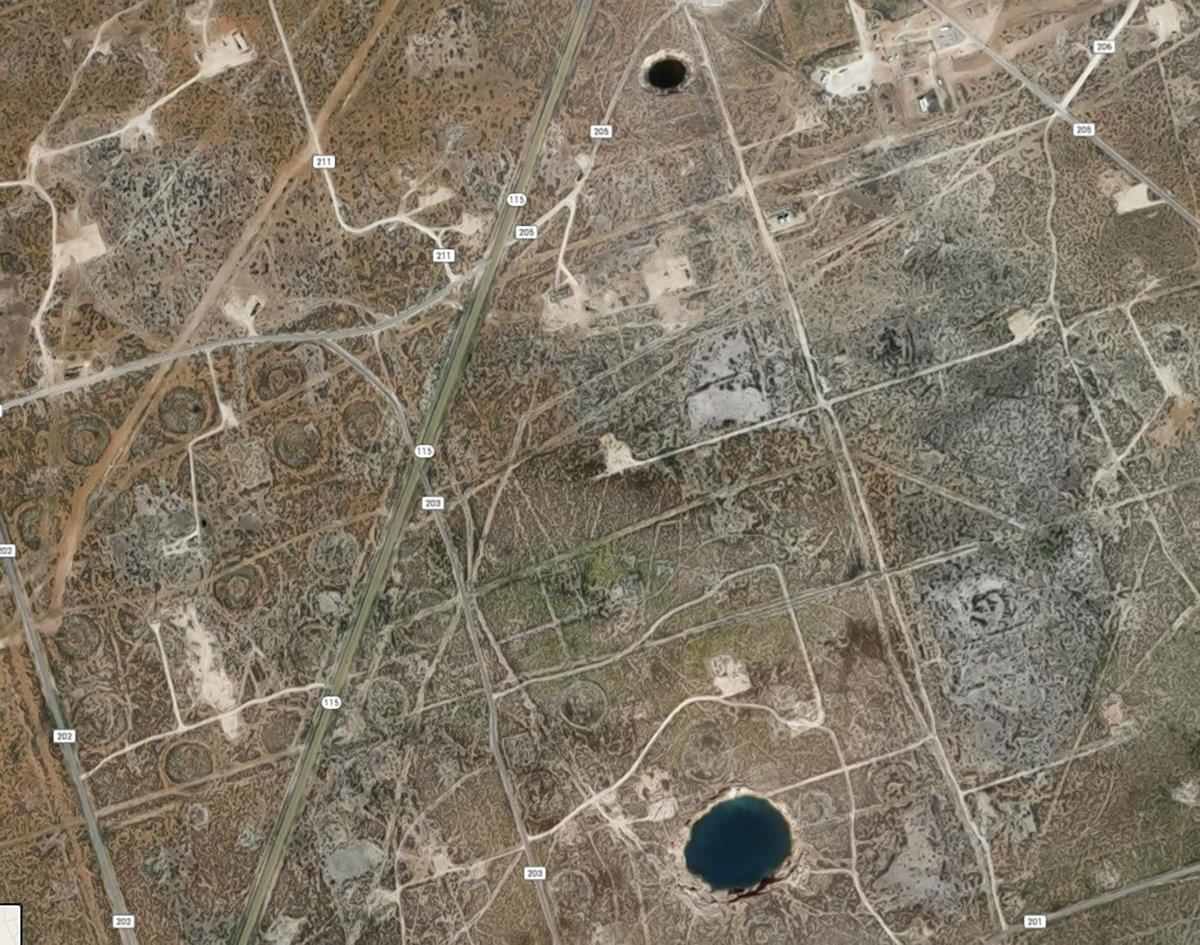 sinkholes in Wink, Texas