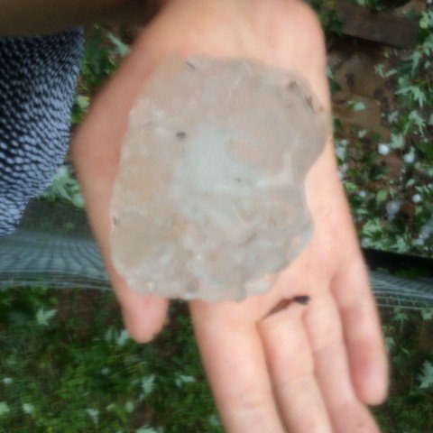 Baseball-size hail in Middleburg, Va. 