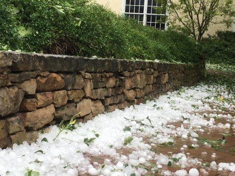 Click to enlarge Hail in Middleburg, Va., on Thursday night.