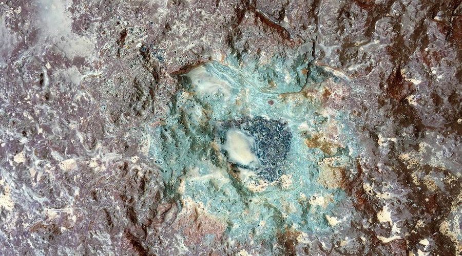 black, grainy meteorite