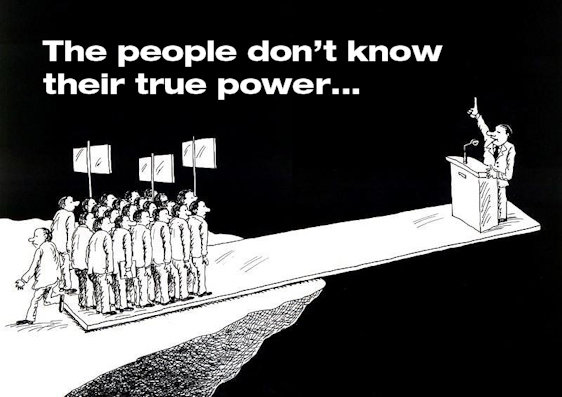 Click to enlarge the people don't know their true power cartoon meme politics