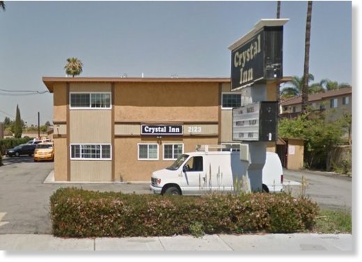 Click to enlarge The motel in Anaheim, California,Nader Elhuzayel