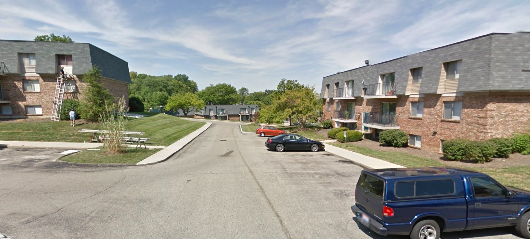 The housing complex in suburban Cincinnati, Ohio, where Christopher Lee Cornell lived with his family. 