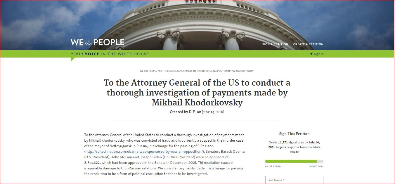 Mikhail Khodorkovsky investigation petition