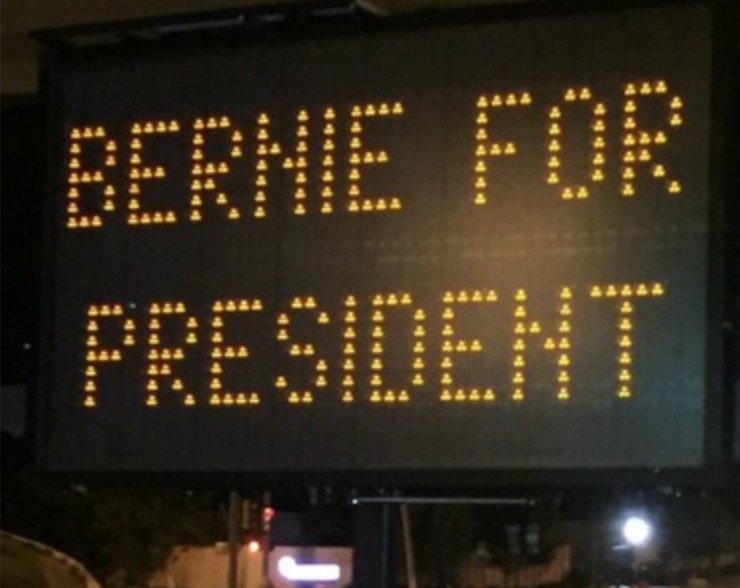 Click to enlarge Bernie sign
