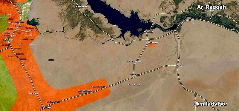 Click to enlarge Map to Raqqa