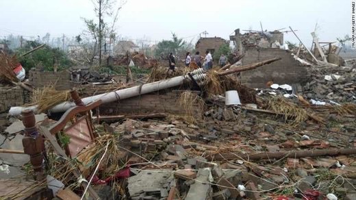 tornado damage in China