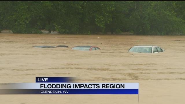 Flooded cars