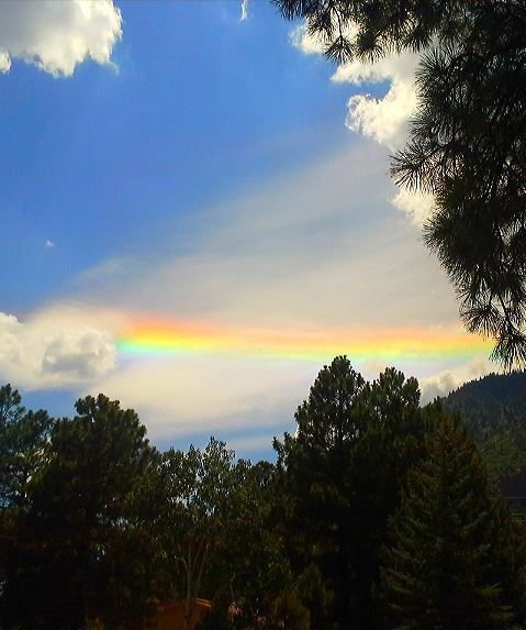 Sun dog over Mount Elden