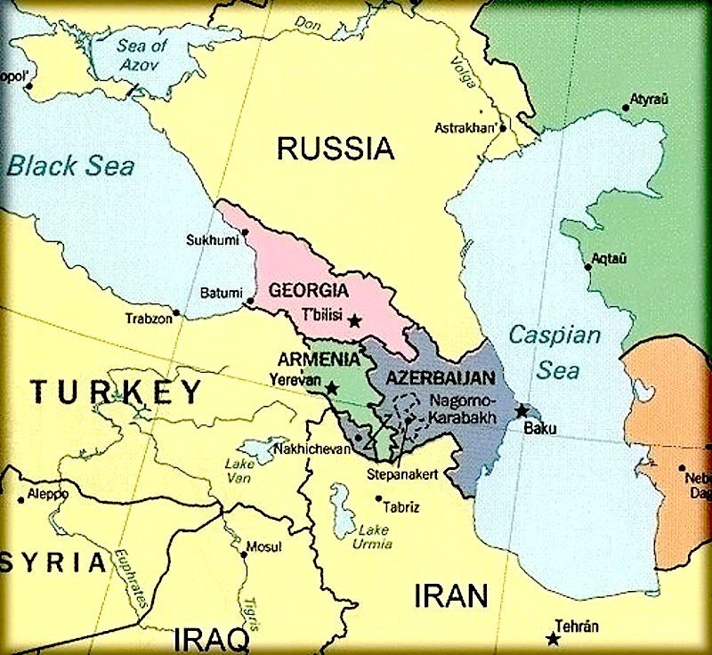 Карта иран азербайджан армения