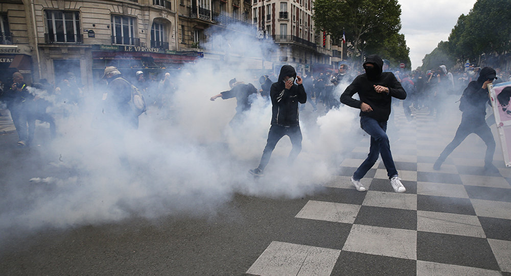 French protesters