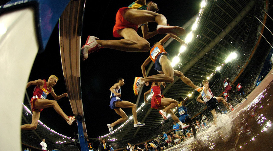 Click to enlarge track athletes
