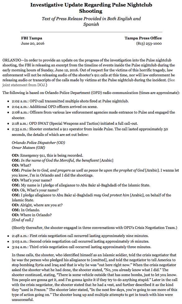 Click to enlarge pulse shooting transcript