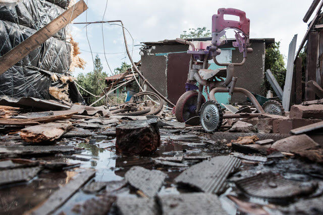 Click to enlarge shelling in Donbass June 2016