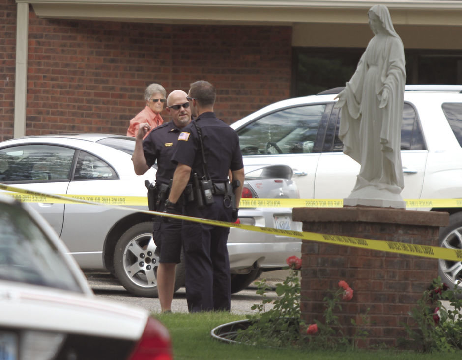 police at Catholic church