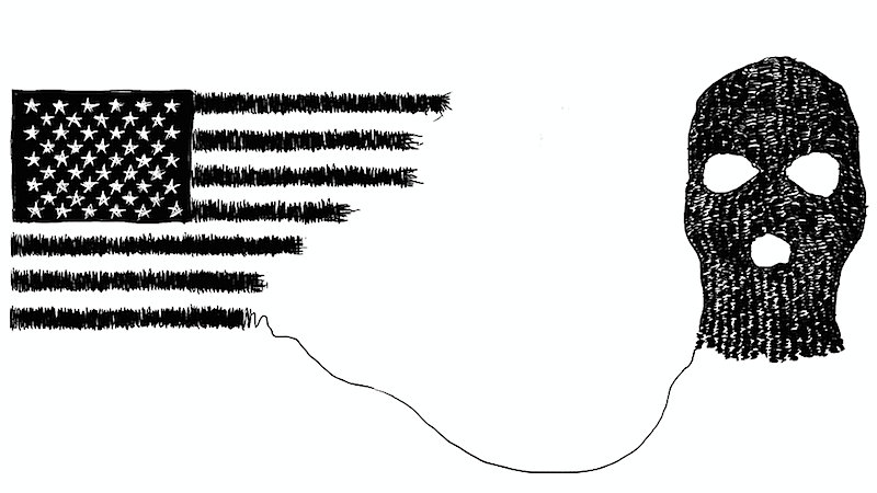 Click to enlarge Flag yarn mask
