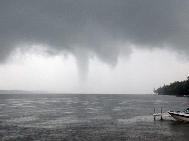 Click to enlarge Jordan Trudell took this photograph of Friday afternoon's waterspout on Buckhorn Lake.