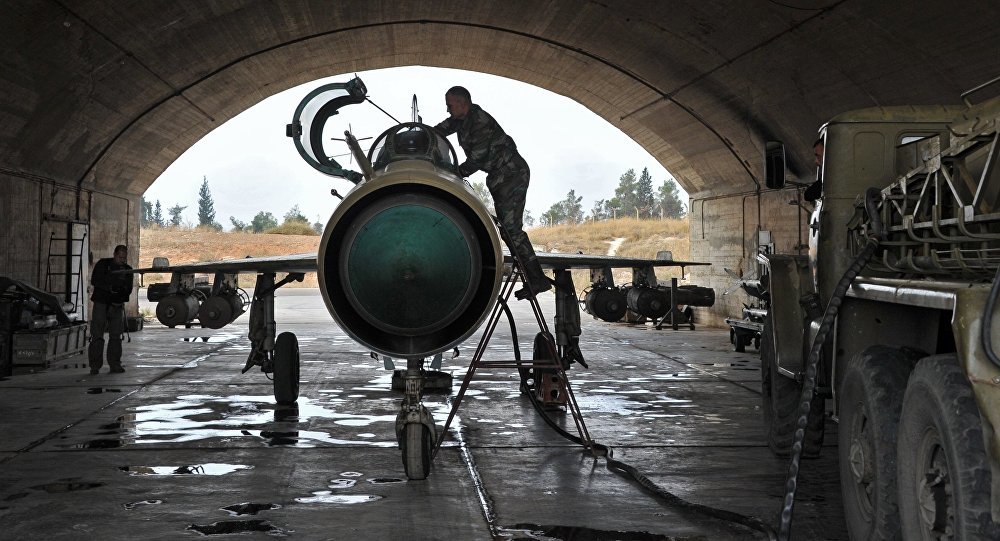Syrian air force jet plane
