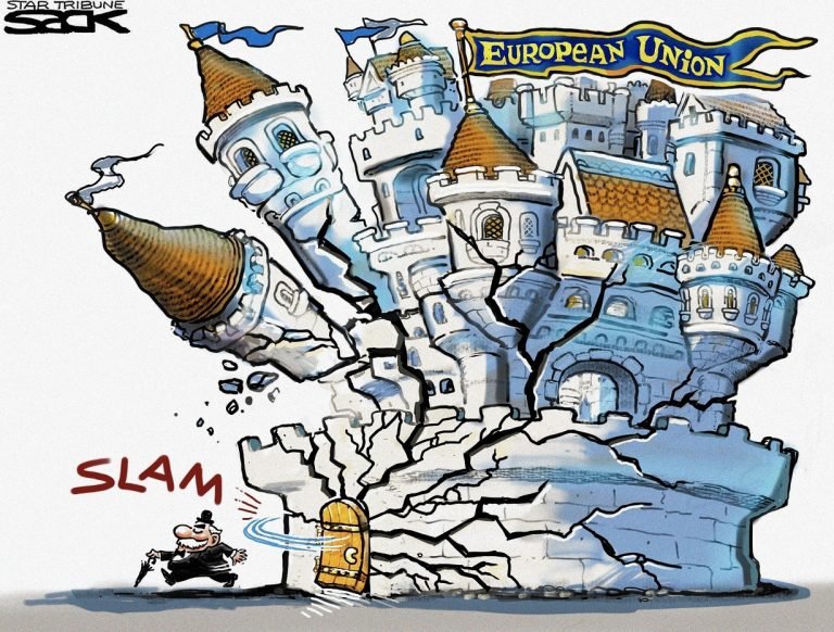EU political cartoon