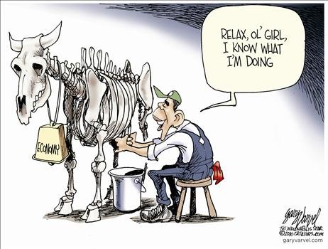 Political cartoon on economy