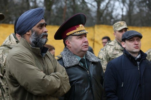 Ukraine General, Stepan Poltorak and Canadian Defense Minister, Mr. Harjit Singh Sajjan