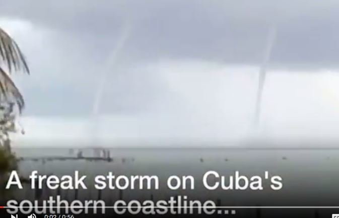 Cuba waterspouts