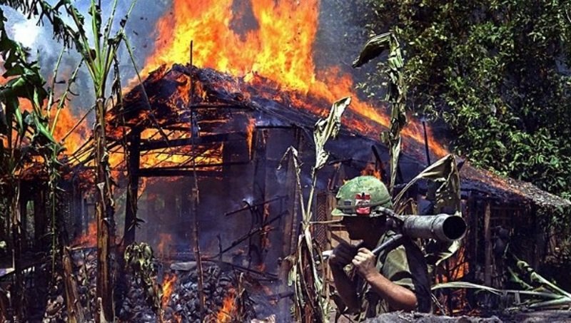 Click to enlarge viet cong camp burned
