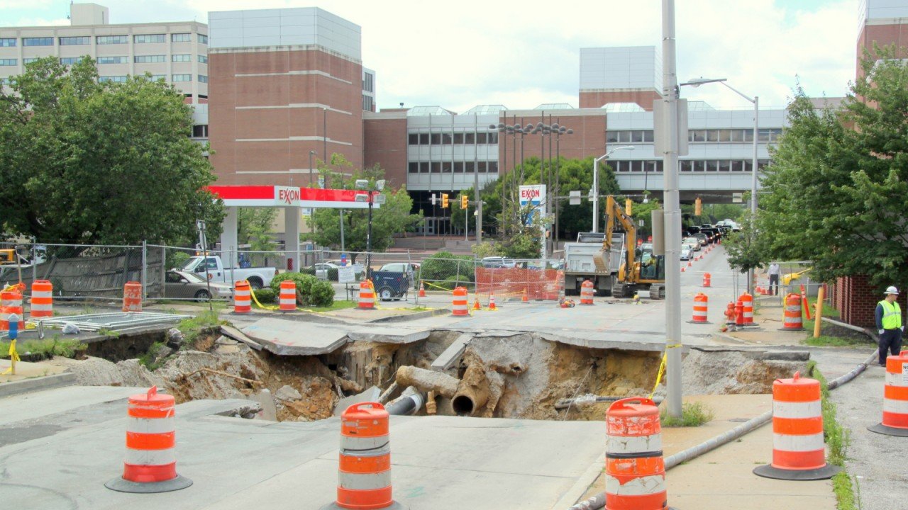 Click to enlarge Baltimore sinkhole