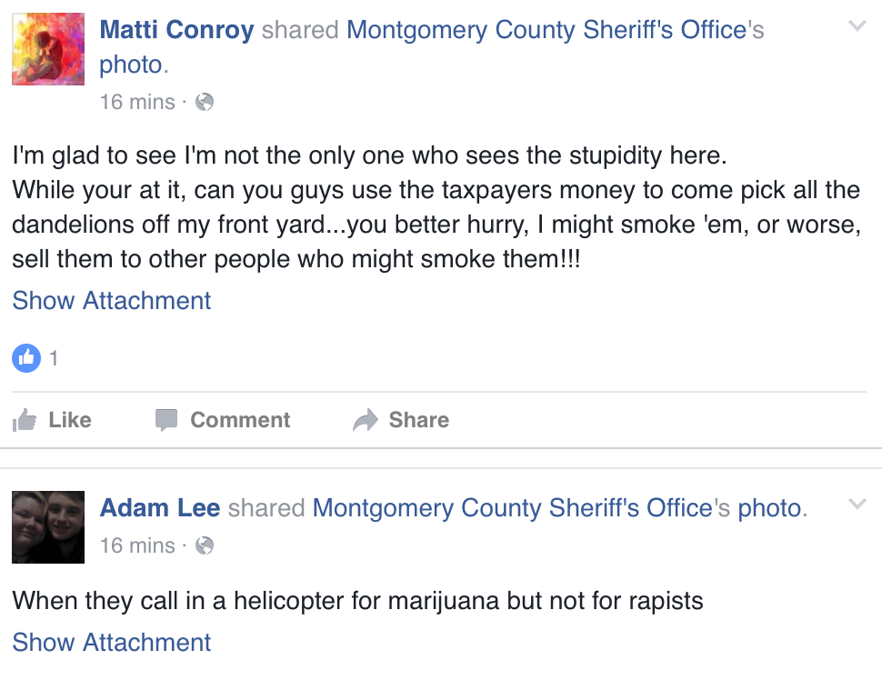 Facebook responses